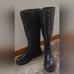 New Shoe Dazzle Tall Black Boots Sz 8